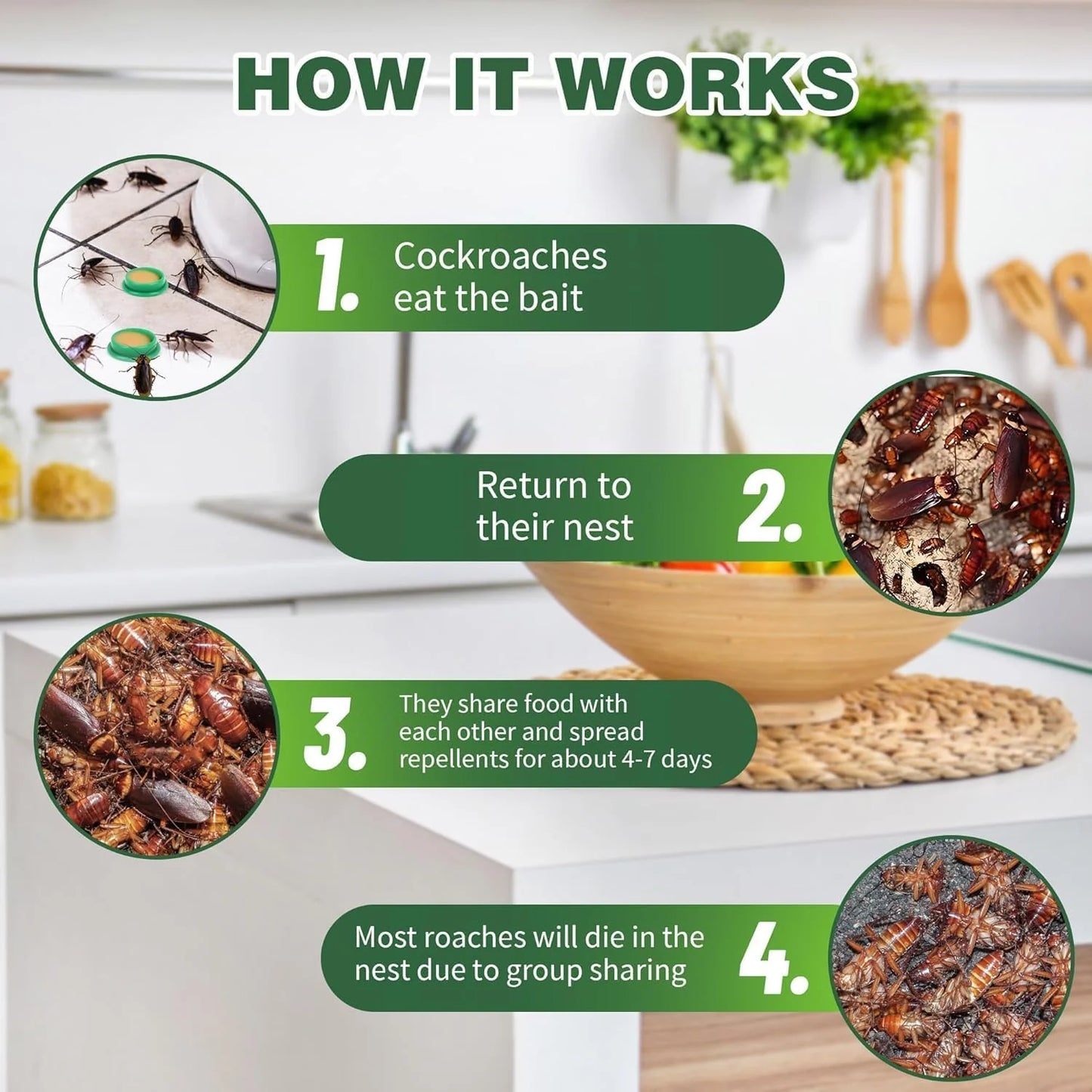 Cockroach Killer Gel - Roach Repellent Natural Gel