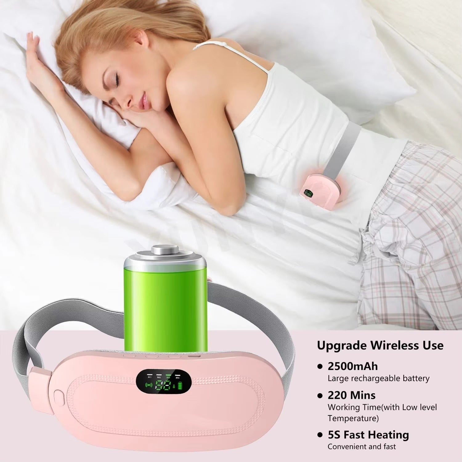 Prime Cordless Heating Pad - Period Cramp Relief Massager
